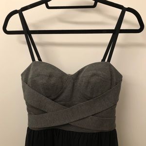 Club Monaco bustier dress with open back